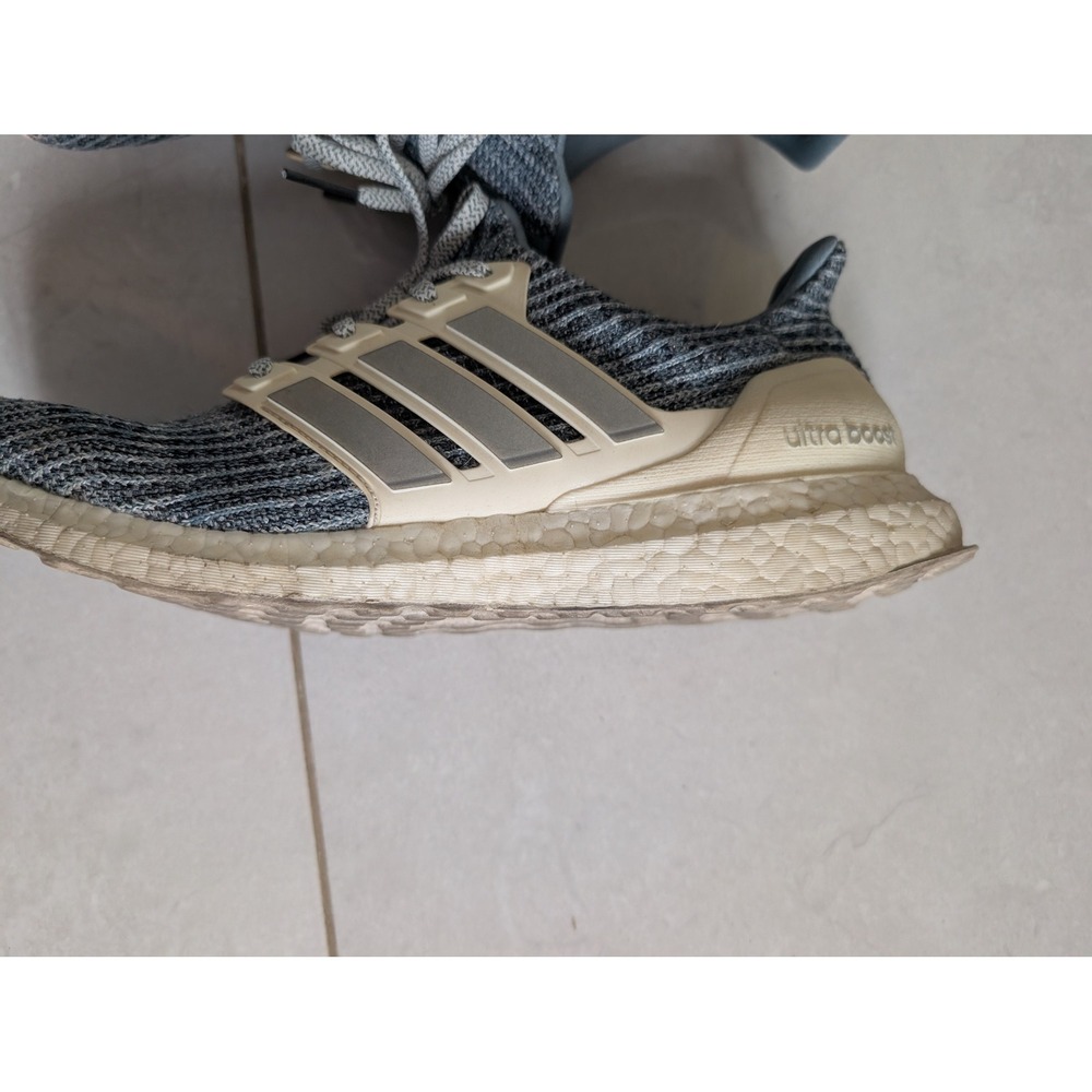 Adidas UltraBoost 4.0 Mens Grey Cream Running Shoes CM8272 Primeknit Sneaker - Picture 4 of 11
